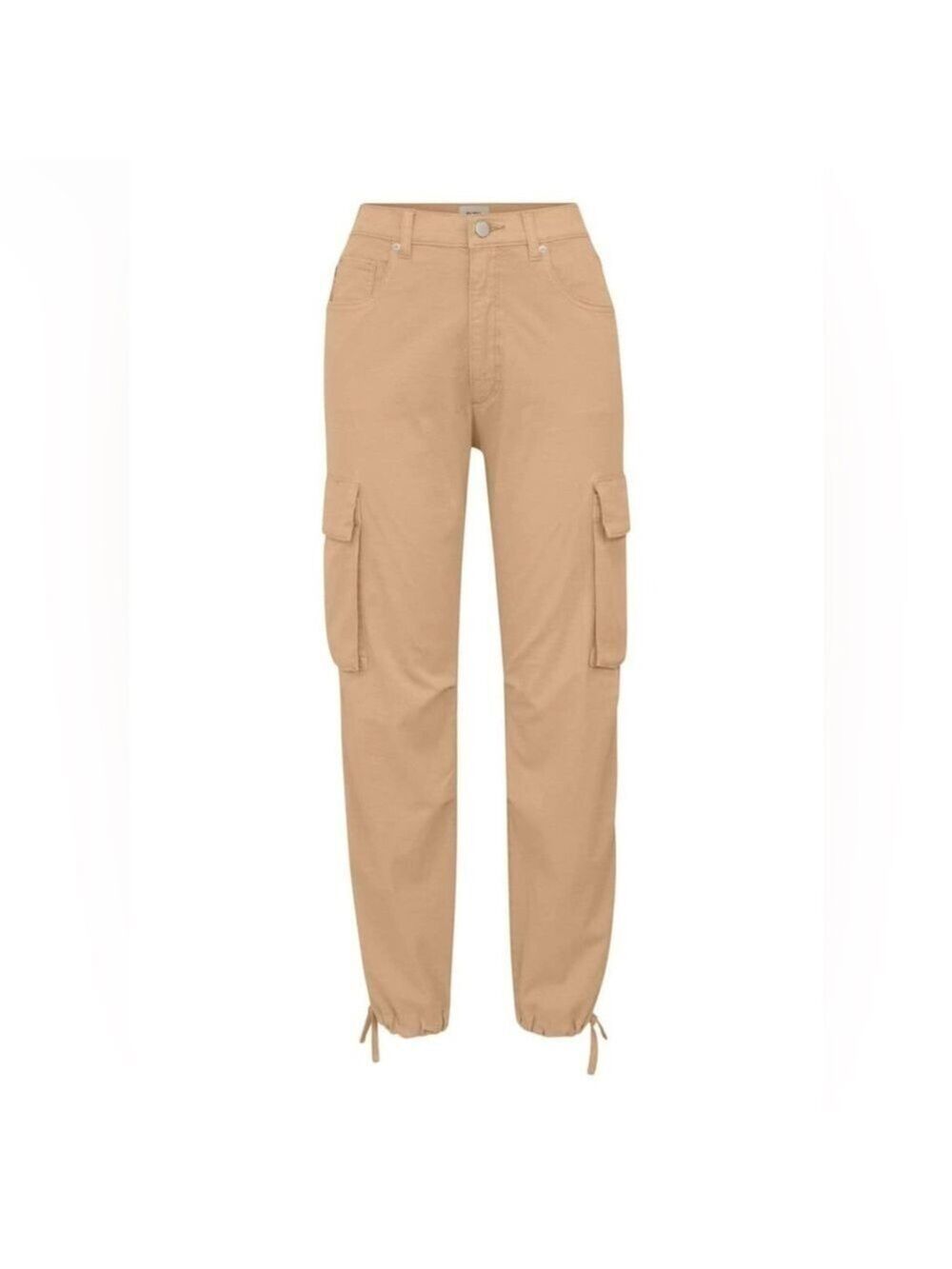 DIESEL DL1961 GWEN CARGO JOGGER SIDE POCKETS COTTON TWILL SOFT BEIGE SZ…
